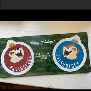Disney annual Passholder holiday chip and dale magnets